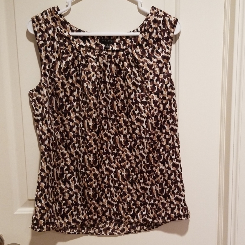 Size S, Talbots Sleeveless blouse animal print